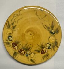 Bandeja plana de cerâmica pintada à mão T Comme Terre de Provence França vitrificada 9”x 1” comprar usado  Enviando para Brazil