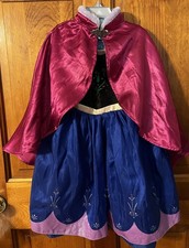VESTIDO FANTASIA ANNA princesa congelada luxo autêntico Disney Store com CAPA TAMANHO 4 comprar usado  Enviando para Brazil