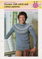 Men knitting patterns for sale  ANDOVER