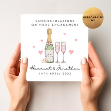 Personalised engagement card for sale  WIGSTON
