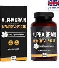 Suplemento cognitivo masculino e feminino Alpha Brain Memory & Focus cápsula nootrópico 2025 comprar usado  Enviando para Brazil