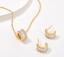 Diamonique huggie hoops for sale  Houston