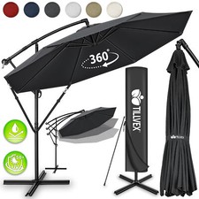 tillvex® Parasol przeciwsłoneczny Ø 3m Parasol świetlny 350 cm Parasol ogrodowy Parasol rynkowy Balkon na sprzedaż  Wysyłka do Poland