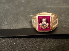 10k masonic ring for sale  Hawarden