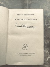 Signed ernest hemingway for sale  LONDON