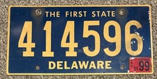 Delaware license plate for sale  East Lansing