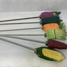 Conjunto de 6 espetos de cerâmica para vegetais - fondue - churrasqueira - grelhar comprar usado Conjunto de 6 espetos de cerâmica para vegetais - fondue - churrasqueira - grelhar comprar usado  Enviando para Brazil