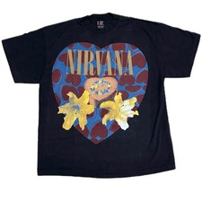 Camisa gigante vintage NIRVANA em forma de coração caixa anos 90 tamanho XL ponto único REIMPRESSÃO comprar usado  Enviando para Brazil