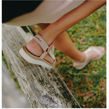 Sandálias femininas Timberland Bailey Park tecido/couro bege alça nobuck EUA 8 comprar usado  Enviando para Brazil