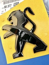 LOGO PEUGEOT LION COFFRE NOIR  208 308 3008 5008 BADGE ORIGINAL ADHÉSIF 8X8 CM comprar usado  Enviando para Brazil
