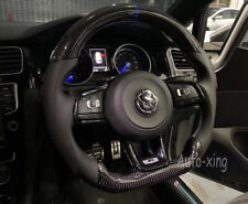Volante personalizado de fibra de carbono azul para VW Golf MK7 GTI R Scirocco 2015-2019 comprar usado  Enviando para Brazil