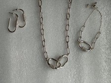 Conjunto Caixa Bomb Party Glam Colar Brincos Pulseira Link It Up RBP4883 HTF, usado comprar usado  Enviando para Brazil