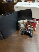 CONSOLE SONY PS3 SLIM 160GB NERA CON SCATOLA PLAYSTATION 3 COMPLETA na sprzedaż  Wysyłka do Poland