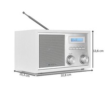 Radio nostalgiczne z DAB+, Bluetooth, białe, blaupunkt, RXD180WH, nowe na sprzedaż  Wysyłka do Poland