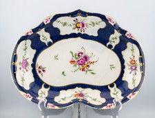 Prato de porcelana inglês Worcester escala azul terra marca crescente século XVIII comprar usado  Enviando para Brazil