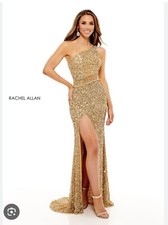 Usado, Authentic Rachel Allen 70186 Dress- Color: Gold- Size: 0 Prom Pageant Gala Dress comprar usado  Enviando para Brazil