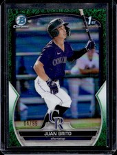 Refrator 2023 Bowman Juan Brito Chrome grama verde 1º #4/99 Rockies comprar usado  Enviando para Brazil