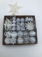 Kesote Bombki świąteczne Biały zestaw - bombki choinkowe 3-7 cm, plastik, dekoracja na sprzedaż  PL