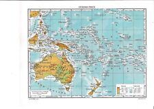 Oceania cartina geografica usato  Brescia