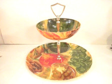 VINTAGE MEADOS DO SÉCULO BANDEJA DE BROCA DE FIBRA DE VIDRO VERDE OURO LARANJA FRUTAS MCM EXCELENTE!, usado comprar usado  Enviando para Brazil
