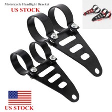 ESTOQUE DOS EUA 2 PEÇAS Garfo Frontal Motocicleta Farol Parte Suporte Braçadeira de Montagem comprar usado  Enviando para Brazil