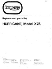 Triumph parts manual for sale  Lexington