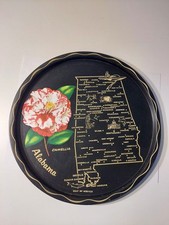 Bandeja de metal vintage Alabama 11" arte de parede mapa do estado  comprar usado  Enviando para Brazil