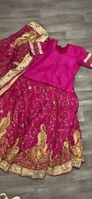 Pink bridal lengha for sale  DUDLEY