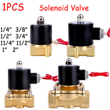 1 peça válvula solenóide de latão 1/4"-2" água ar óleo DC12V/24V AC220V normalmente fechada comprar usado  Enviando para Brazil