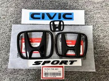 Conjunto de emblema logotipo preto brilhante original do fabricante para Honda CIVIC 2022-2025 Sport Sedan comprar usado  Enviando para Brazil
