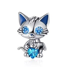 Cat charm s925 for sale  UK
