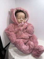 Boneca bebê recém-nascido realista silicone cabelo morena enraizado comprar usado  Enviando para Brazil