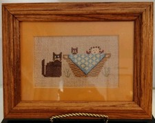 cat embroidery picture double for sale  Minerva