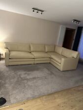 Cream leather corner for sale  CANTERBURY