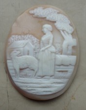 Carved shell cameo usato  Torino