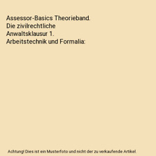 Assessor basics theorieband gebraucht kaufen  Trebbin