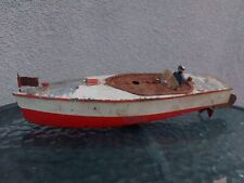 Vintage URSS Soviético Barco a Motor de Estanho Brinquedo Soviético de Enrolar Leningrado Fábrica de Brinquedos Anos 60 comprar usado  Enviando para Brazil