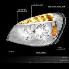 Conjunto de lâmpadas de faróis de LED Fit 08-17 Freightliner Cascadia par carcaça cromada comprar usado  Enviando para Brazil