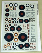 Rafdec decals rf7207 for sale  BIRMINGHAM