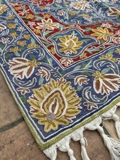 Vintage crewel rug for sale  PENZANCE