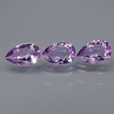 Usado, Forma de pera 15x10mm. Ametista 100% natural real Bolívia nenhum tratamento 3 peças/14,28 ct comprar usado  Enviando para Brazil