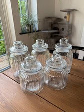 Ribbed clear glass for sale  PURLEY