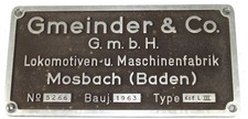 Riginal lokschild fabrikschild gebraucht kaufen  Warburg