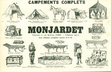 Publicité ancienne campements d'occasion  France