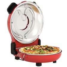 Usado, HOMCOM 1200W Forno de Pizza, Máquina de Pizza, 5 Min Crocante, Controle de Botão Duplo, Vermelho comprar usado  Enviando para Brazil