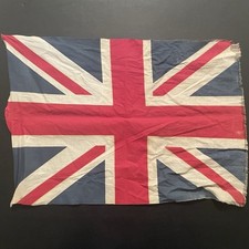 Bandeira desfile maior vintage Segunda Guerra Mundial Union Jack 23x16” azul vermelho branco #1 comprar usado  Enviando para Brazil
