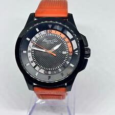 Relógio Kenneth Cole New York pulseira de silicone preto e laranja - Nova bateria comprar usado  Enviando para Brazil