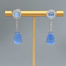Elegante hrringe blauem gebraucht kaufen  Gondelsheim