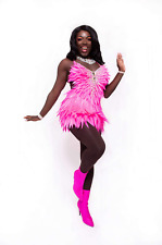 Pink feather dress for sale  LONDON