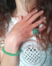 Anello giadeite verde usato  Roma